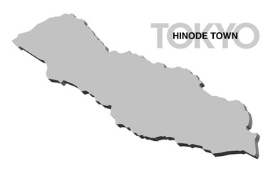 東京都日の出町の3D地図