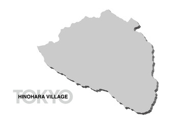 東京都檜原村の3D地図