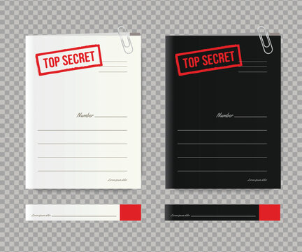 top secret folder design illustration