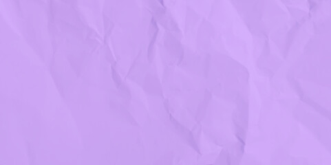 Violet clean crumpled paper background. Horizontal crumpled empty paper template for posters and banners. Vector illustration