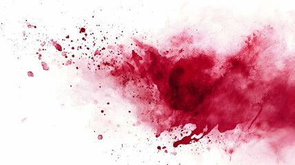 Red paint splatter explosion on white. Design background