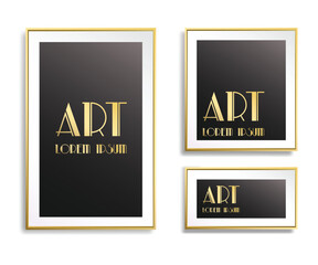 minimalist gold art frame