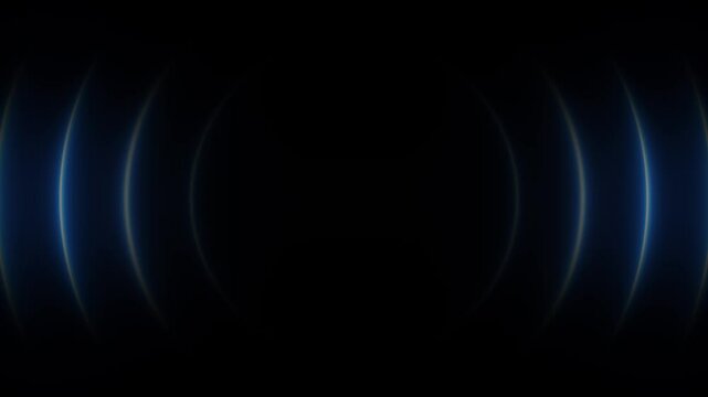 Neon Wave abstract background animation. Glowing waves motion. Wave diffusion animation seamless. Radio wave signal 4k video footage.