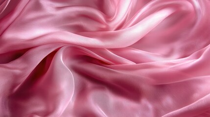 Obraz premium the motion of flowing pink fabric in the wind.