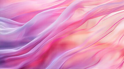 Obraz premium the motion of flowing pink fabric in the wind.