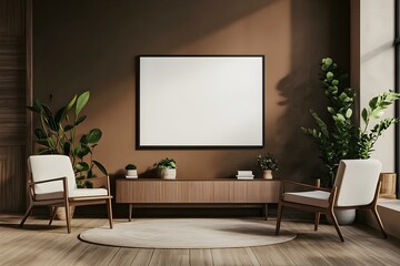 Modern Living Room with Stylish Mockup