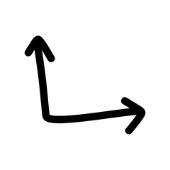 Arrow Angle Hand Drawn Icon