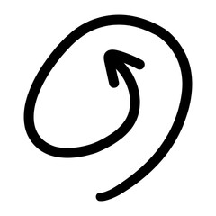 Arrow Circle Tornado Hand Drawn Icon