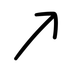 Arrow Upper Right Hand Drawn Icon
