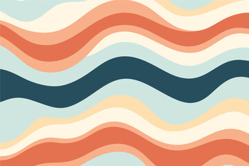 Abstract wavy lines in pastel colors create a calming and visually appealing design.