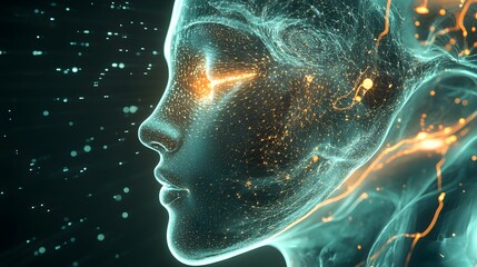 A futuristic AI driven digital painting that evolves with each viewer is interaction