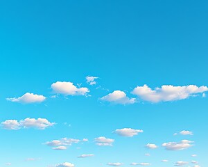 Blue sky with clouds, daytime, airy background