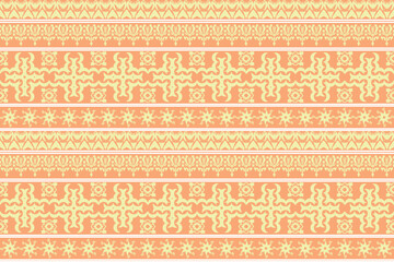 Ethnic Patterns, Sarong Patterns, Geometric Patterns, Geometric Patterns, Embroidery, Orange, Yellow, White, Red, Textiles, Fabric Patterns, Pillows, Carpets, Curtains, Blankets, Bed Sheets, Wallpaper