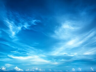 Obraz premium Blue sky with white clouds, background, nature