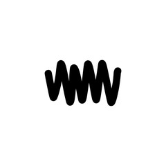 Obraz premium Hand-drawn grass line. Abstract random doodle icon.