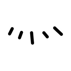 Hand-drawn bottom highlight line. Abstract random doodle icon.