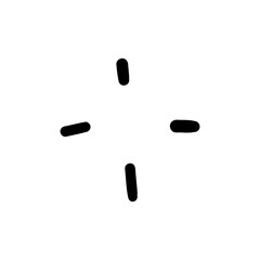 Hand-drawn highlight line. Abstract random doodle icon.