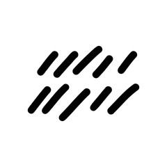 Hand-drawn rain line. Abstract random doodle icon.