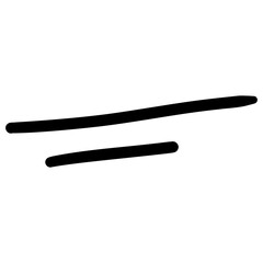 Hand-drawn underline line. Abstract random doodle icon.