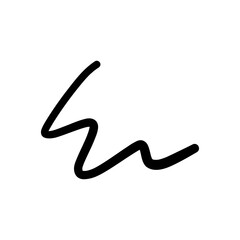 Hand-drawn ziggy line. Abstract random doodle icon.