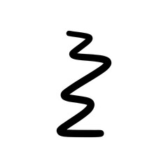 Hand-drawn ziggy line. Abstract random doodle icon.