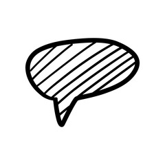Bubble Chat scribble. Hand-drawn doodle shape icon.
