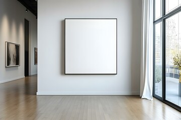 Modern Interior with White Frame Mockup