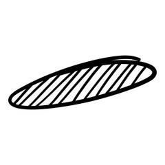 Ellipse scribble. Hand-drawn doodle shape icon.
