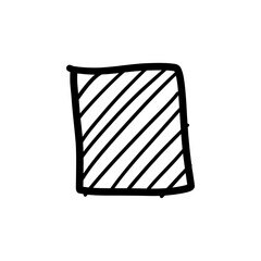 Square scribble. Hand-drawn doodle shape icon.