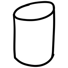 Cylinder Hand-drawn Shape