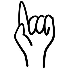 Obraz premium Hand Pointing Hand-drawn Shape