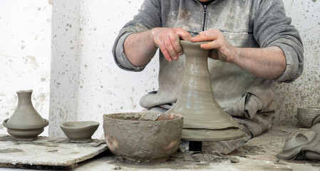 pottery being made in Morocco