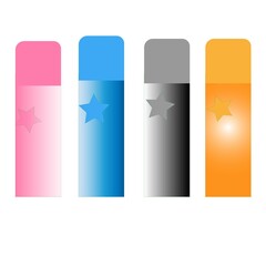 Vector illustration set of a drinking bottle to take to school