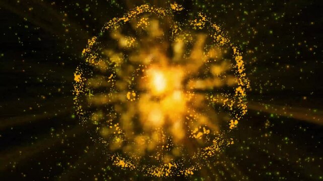 particles circling animation. candy style particle circles motion graphics. Abstract particles background 4k video  footage.