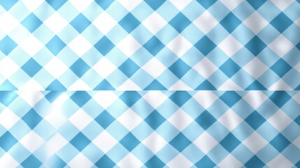 Blue and White Checkered Fabric Texture