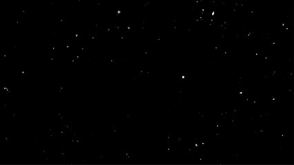 Real falling snow on a black background.