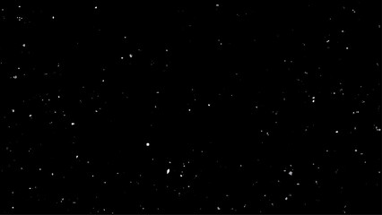 Real falling snow on a black background.