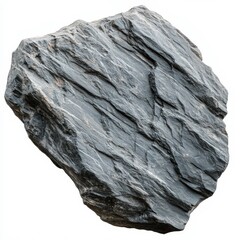 A rough, textured stroke of slate gray with gritty, uneven edges, resembling weathered rock, painted in oil.