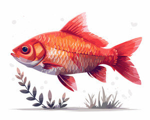 fish on a white background