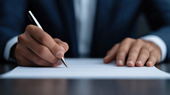 Lawyer's Hands Flipping Through Fire Insurance Documents Office Close-Up Professional Setting Detailed View
