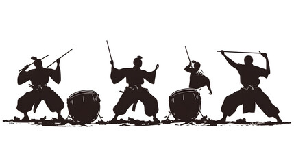 warrior playing music war on the drum 