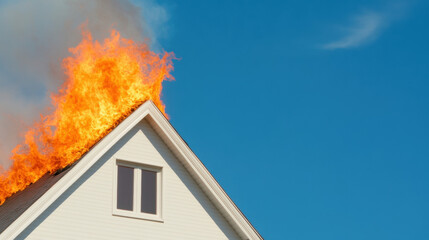 Fire Insurance Chaos Residential Blaze Urban Setting Visual Content High Fidelity Dramatic Perspective