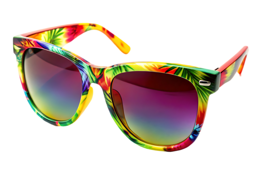 printed sunglass isolated on transparent background