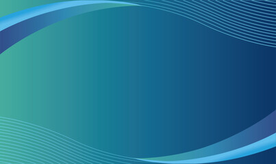 Abstract blue background with wavy lines and gradient colors, Vector illustration.