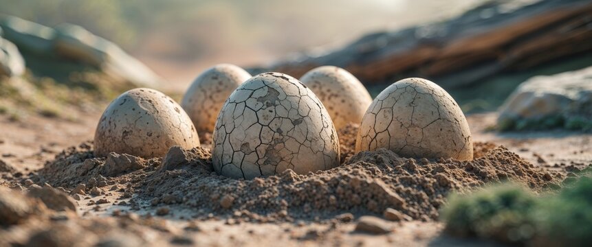 Dinosaur egg fossils discovered in their nest