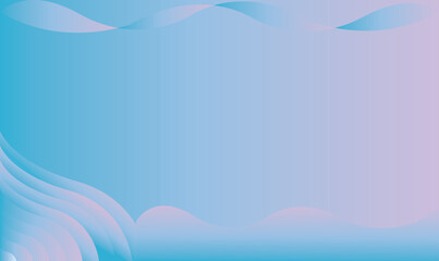 Abstract blue and pink gradient background with wave patterns, Vector illustration.