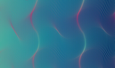Abstract Wave Pattern in Blue and Pink, Vector illustration.