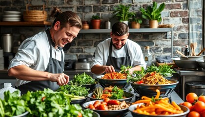 Chefs & producers collaborate, crafting innovative vegetarian & vegan dishes, vegan, color