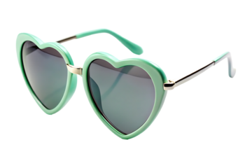 heart shape sunglass isolated on transparent background