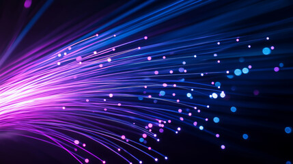 Obraz premium fiber optic beam of light